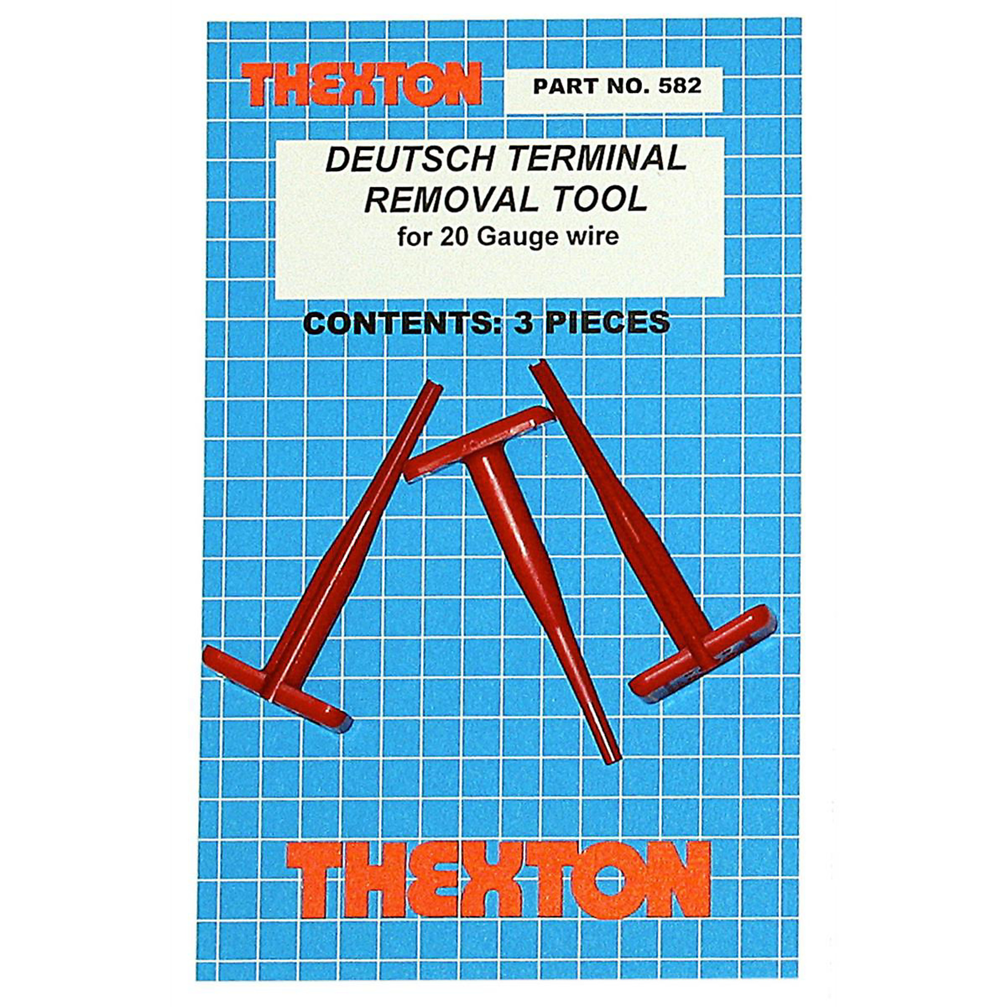 Thexton Deutsch Terminal Removal Tool — For 20-Ga. Wire, 3-Pack, Model# THX582